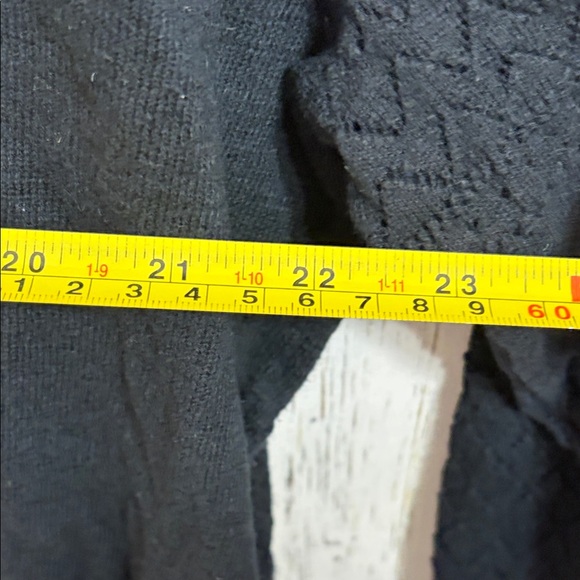 Frye Black Scalloped V-Neck Cardigan - Picture 9 of 10